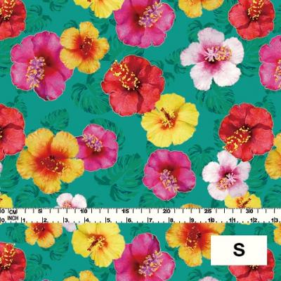Hula Fabric / Hibiscus / JKH-524-GR