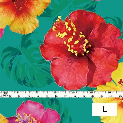 Hula Fabric / Hibiscus / JKH-524-GR