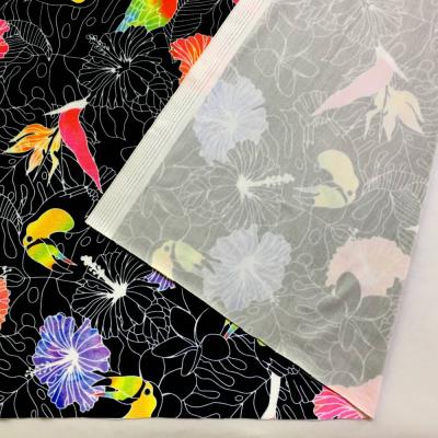 Hula Fabric / Tropical Birds / JKH-526-BK