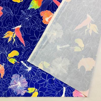 Hula Fabric / Tropical Birds / JKH-526-BL