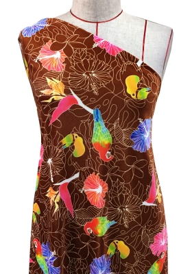 Hula Fabric / Tropical Birds / JKH-526-BR