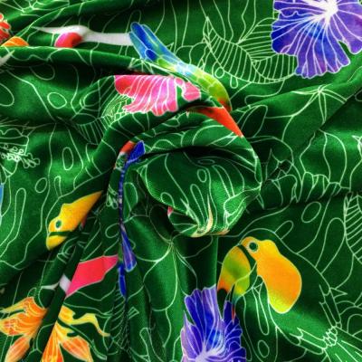 Hula Fabric / Tropical Birds / JKH-526-GR