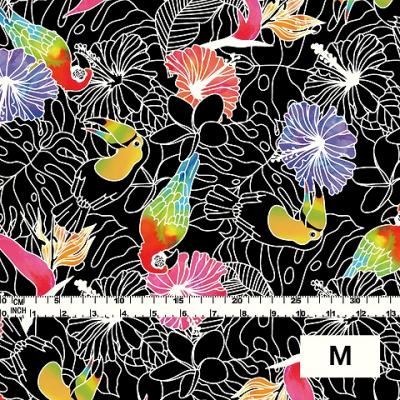 Hula Fabric / Tropical Birds / JKH-526-BK