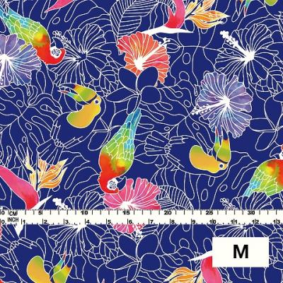 Hula Fabric / Tropical Birds / JKH-526-BL