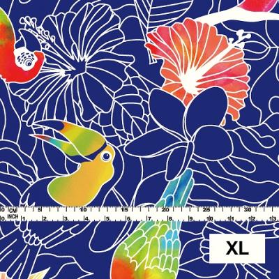 Hula Fabric / Tropical Birds / JKH-526-BL