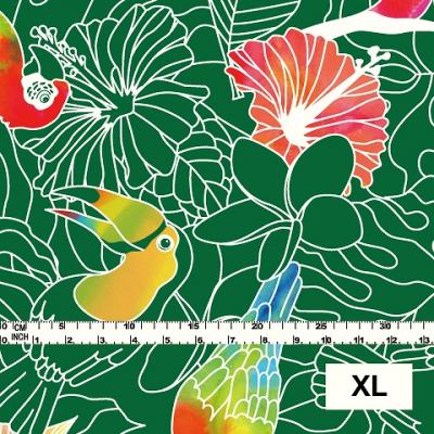 Hula Fabric / Tropical Birds / JKH-526-GR
