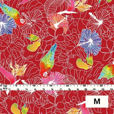 Hula Fabric / Tropical Birds / JKH-526-RD