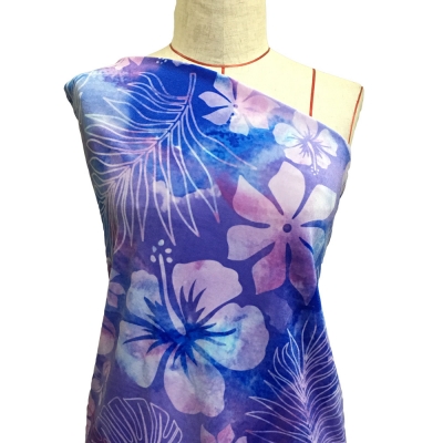 Hula Fabric / Hawaiian Flower / JKH-534-BL