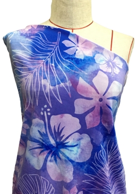 Hula Fabric / Hawaiian Flower / JKH-534-BL