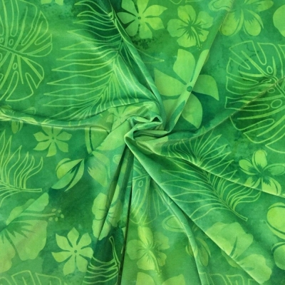Hula Fabric / Hawaiian Flower / JKH-534-GR