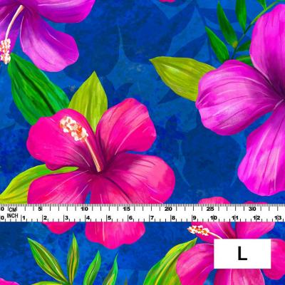Hula Fabric / Hibiscus / JKH-554-BL