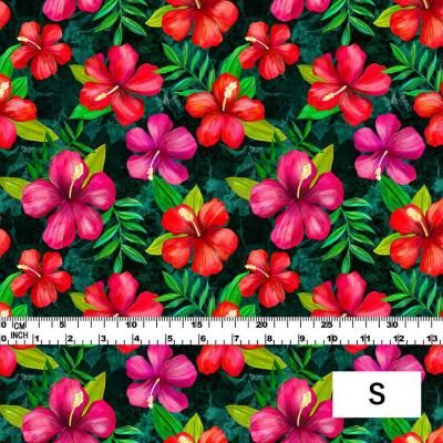 Hula Fabric / Hibiscus / JKH-554-GR