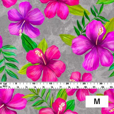 Hula Fabric / Hibiscus / JKH-554-GY