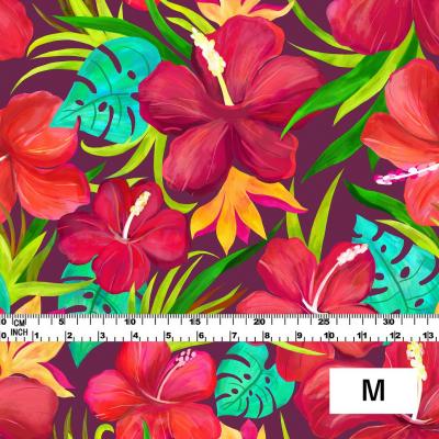 Hula Fabric / Hibiscus / JKH-556-RDPU