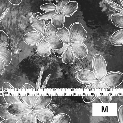 Hula Fabric / Plumeria / JKH-566-BK