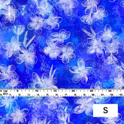 Hula Fabric / Plumeria / JKH-566-BL