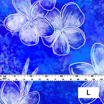 Hula Fabric / Plumeria / JKH-566-BL