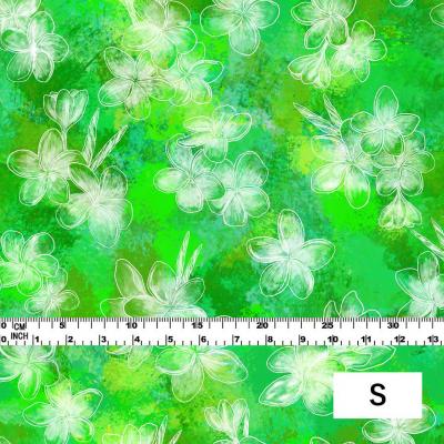 Hula Fabric / Plumeria / JKH-566-GR
