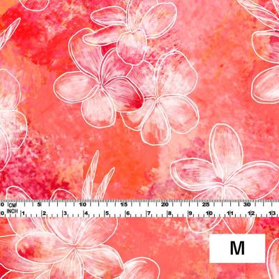 Hula Fabric / Plumeria / JKH-566-RD
