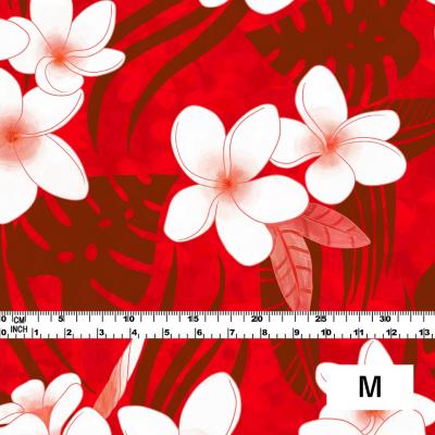 Hula Fabric / Plumeria / JKH-568-RD