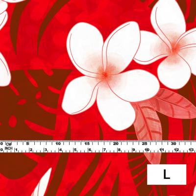 Hula Fabric / Plumeria / JKH-568-RD