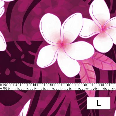 Hula Fabric / Plumeria / JKH-568-RDPU