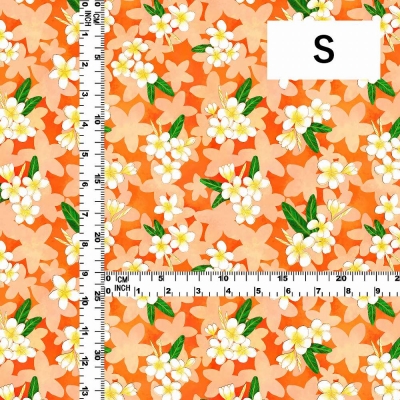Hula Fabric / Plumeria / JKH-576-OR