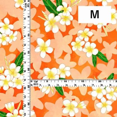 Hula Fabric / Plumeria / JKH-576-OR