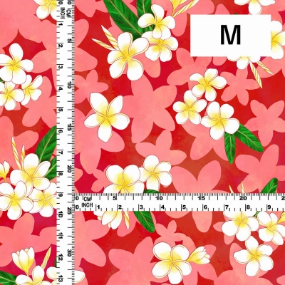 Hula Fabric / Plumeria / JKH-576-RD
