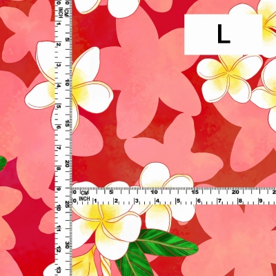 Hula Fabric / Plumeria / JKH-576-RD