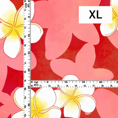 Hula Fabric / Plumeria / JKH-576-RD