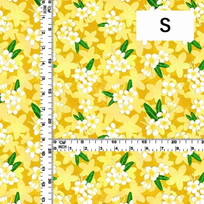 Hula Fabric / Plumeria / JKH-576-YE