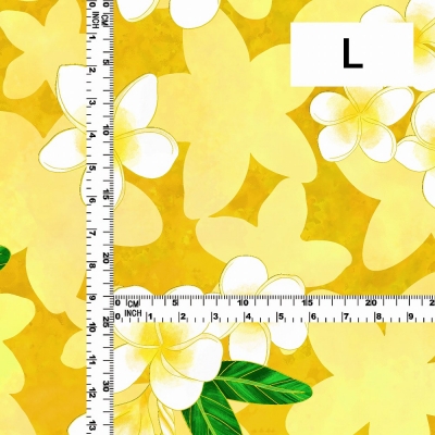 Hula Fabric / Plumeria / JKH-576-YE