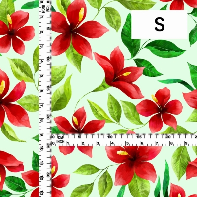 Hula Fabric / Hibiscus / JKH-586-LGR