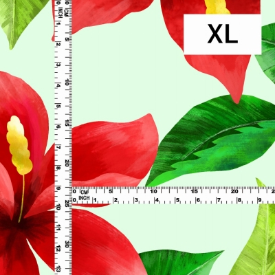 Hula Fabric / Hibiscus / JKH-586-LGR