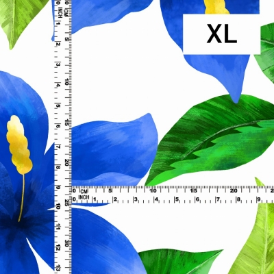 Hula Fabric / Hibiscus / JKH-586-WHBL