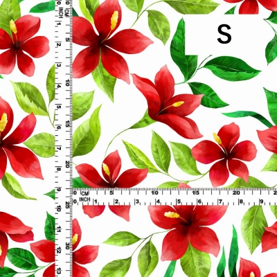 Hula Fabric / Hibiscus / JKH-586-WHRD