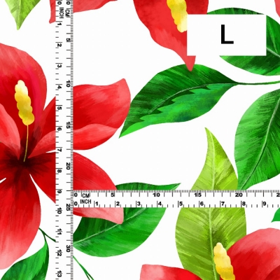 Hula Fabric / Hibiscus / JKH-586-WHRD