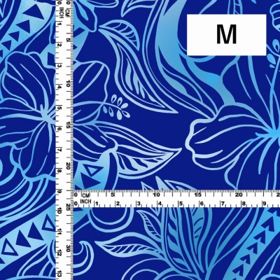 Hula Fabric / Kahiko&Hibiscus / JKH-592-BL