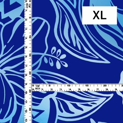 Hula Fabric / Kahiko&Hibiscus / JKH-592-BL