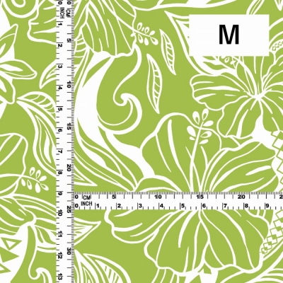 Hula Fabric / Kahiko&Hibiscus / JKH-592-GR