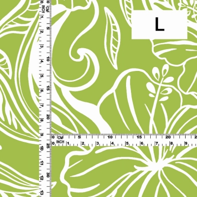 Hula Fabric / Kahiko&Hibiscus / JKH-592-GR