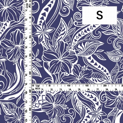 Hula Fabric / Kahiko&Hibiscus / JKH-592-NV