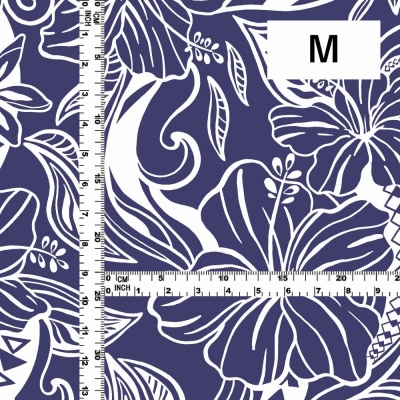 Hula Fabric / Kahiko&Hibiscus / JKH-592-NV