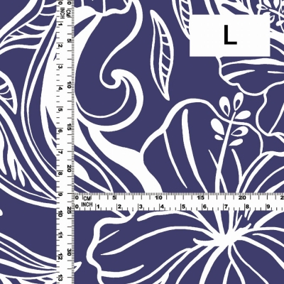 Hula Fabric / Kahiko&Hibiscus / JKH-592-NV