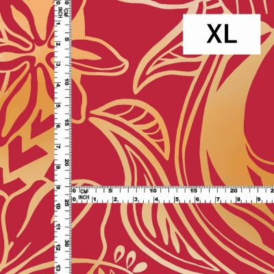 Hula Fabric / Kahiko&Hibiscus / JKH-592-RDOR