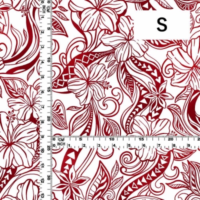 Hula Fabric / Kahiko&Hibiscus / JKH-592-WHRD