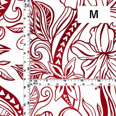 Hula Fabric / Kahiko&Hibiscus / JKH-592-WHRD