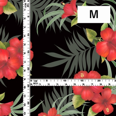 Hula Fabric / Hibiscus / JKH-594-BK