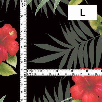 Hula Fabric / Hibiscus / JKH-594-BK